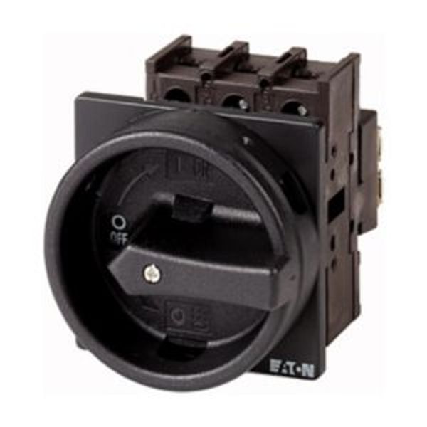 P1-32/EA/SVB-SW/N/HI11 Main switch, P1, 32 A, flush mounting, 3 pole + N, 1 N/O, 1 N/C, STOP function, With black rotary handle and locking ring, Lockable in the 0 (Off) pos image 2