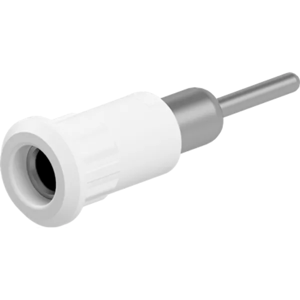 4 mm socket, round plug connection, mounting Ø 8.2 mm, white, 64.3011-29 image 1