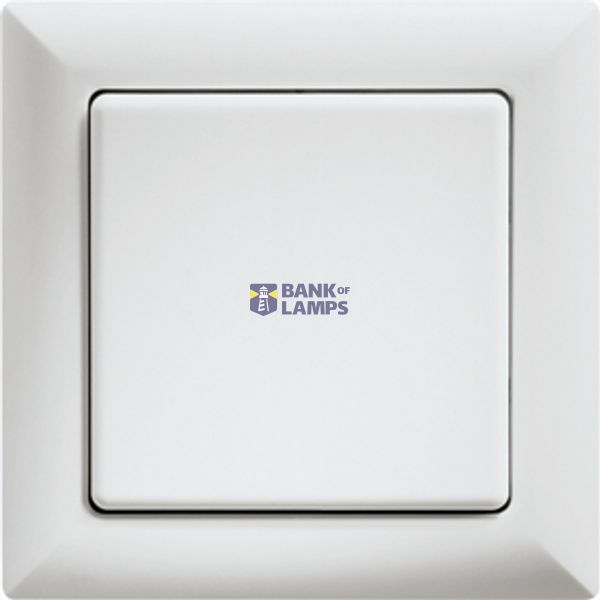 Wireless switch 55x55mm without battery and wire, pure white glossy image 1