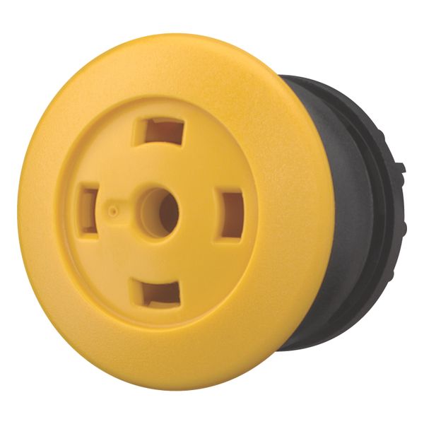 M22S-DRP-Y-X Mushroom actuator, RMQ-Titan, Mushroom, maintained, Mushroom yellow, Without button plate, Bezel: black image 8