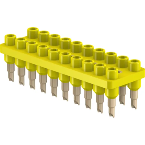 4.5 mm socket header, solder connection, yellow, 63.9358-24 image 1