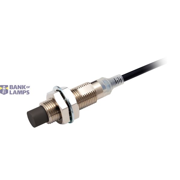 Proximity sensor, inductive, nickel-brass short body, M12, unshielded, 5 mm, DC, 3-wire, PNP NO, IO-Link COM3, 2 m robotic cable E2EN0938R image 1