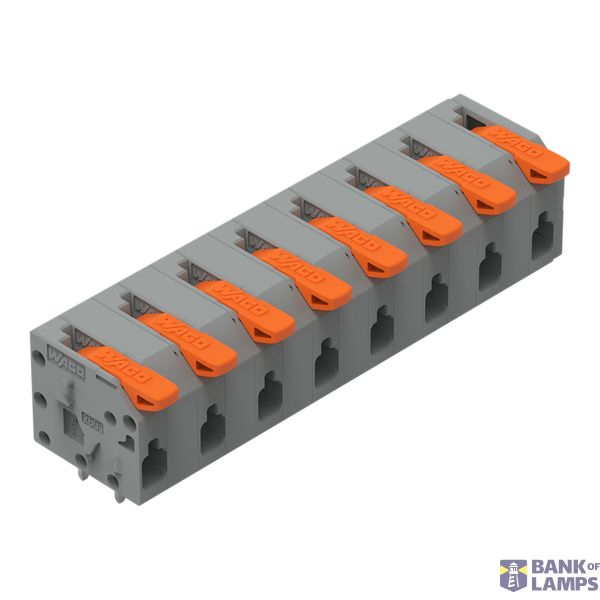 2601-1308 PCB terminal block; lever; 1.5 mm²; Pin spacing 7.5 mm; 8-pole; Push-in CAGE CLAMP®; 1,50 mm²; gray image 1