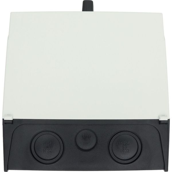 P3-100/I5 On-Off switch, P3, 100 A, surface mounting, 3 pole, with black thumb grip and front plate image 46