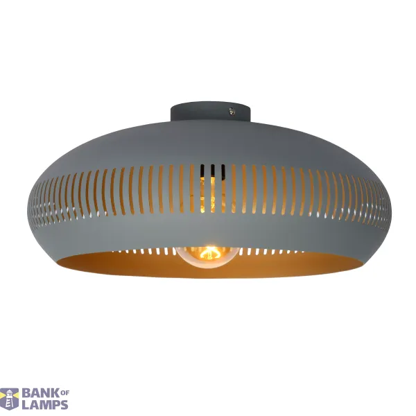 Lucide RAYCO - Flush ceiling light - Ø 45 cm - 1xE27 - Grey image 1
