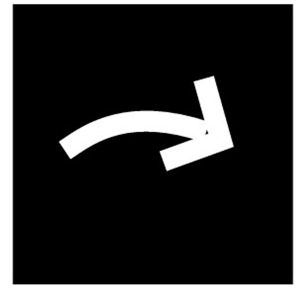 911TQ18 Button plate, 18 x 18 mm, arrow symbol image 2