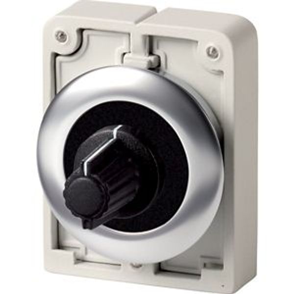 M30I-FR1K-BLANK Potentiometer, flat front, M30, 30.5 mm, Without scale/inscription, R 1 k„¦, P 0.5 W, Front ring stainless steel image 2