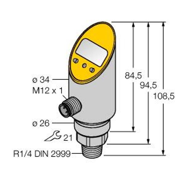Pressure sensor 2 PNP/NPN Transistor Switching Outputs   PS025V-310-2UPN8X-H1141 image 1