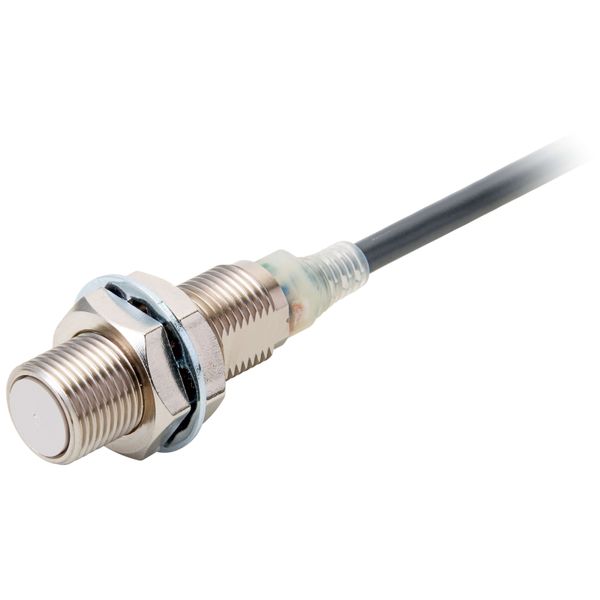 Proximity sensor, inductive, brass-nickel, short body, M12, shielded, E2E 8277F image 1