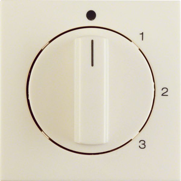 Centre plate rotary knob 3-step switch neutral position, Berker S.1 wh image 1