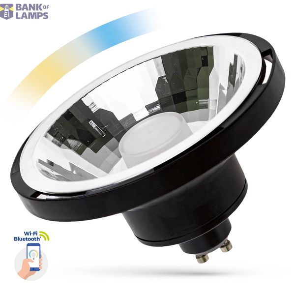 LED AR111 10W GU10 SMD 230V BLACK 30 degree CCT+DIMM Wi-Fi/BT SPECTRUM SMART image 7