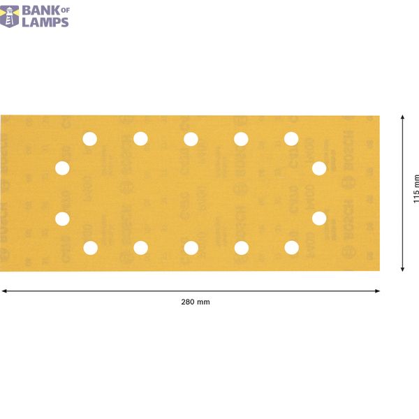 EXPERT C47 Sandpaper with 14 holes for Orbital Sanders 115 x 28 mm, G 4 1-pc image 2