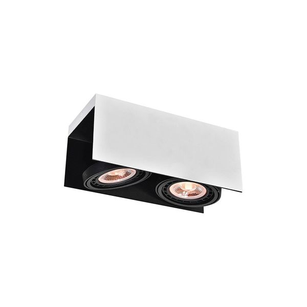 Ceiling fixture Verso,4250,AC220-240V, 50/60 Hz, IP 20,2*GU10, ES111, double, white/black image 1
