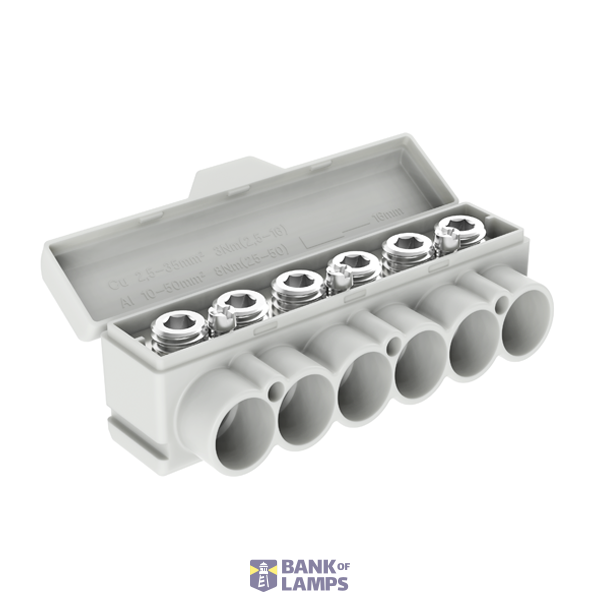 SLT50-6-3 grey Al 10-50/Cu 2.5-35 + 3x2,5mm2 1000V Distribution block image 2