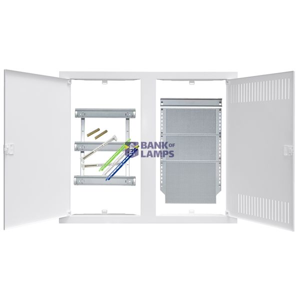 Media combi-enclosure frame and doors, horizontal 3-rows image 1