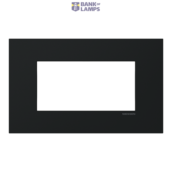 Frame - 1-gang / 4-modules - Niessen logo - S - Matt Black image 1