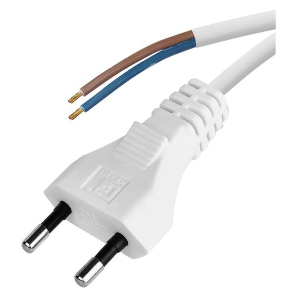 Power Cord PVC 2× 0,75mm2, 2m, white image 1