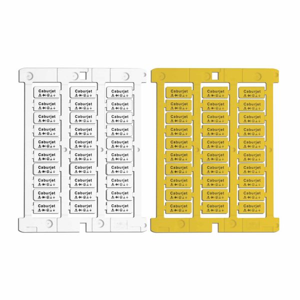 Polycarbonate tag, 9x20mm, yellow color, for CaburJet image 1