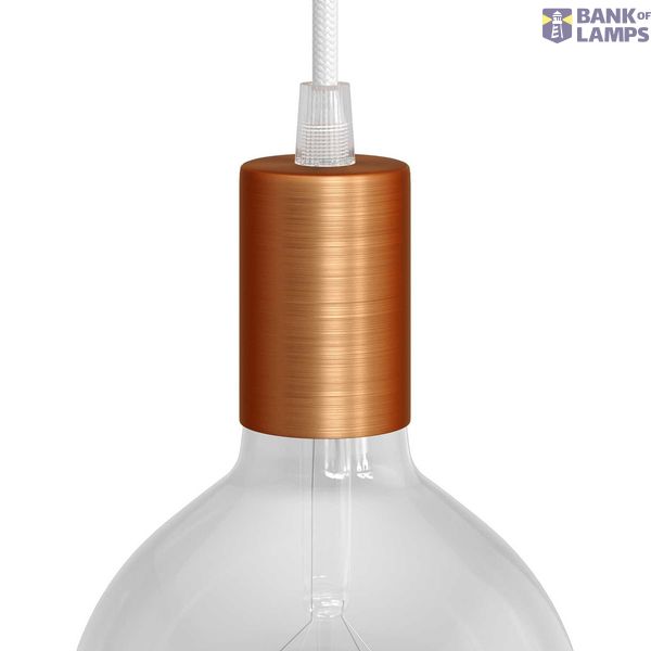 Cylindrical metal E27 lamp holder kit image 1