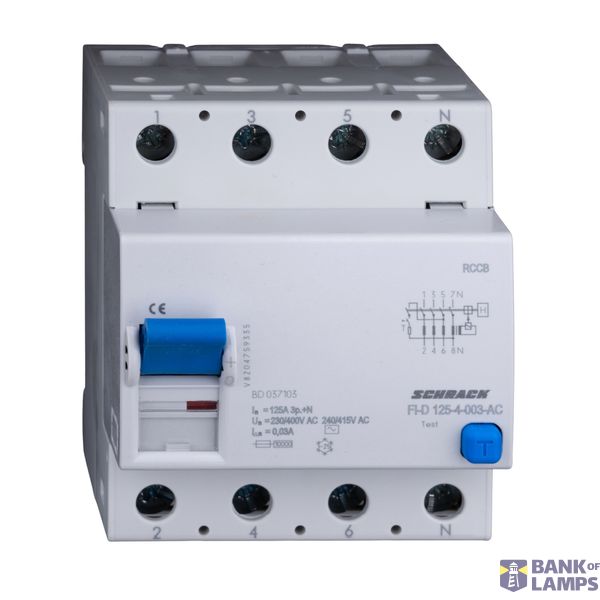 Residual current curcuit breaker 125A, 4-pole, 30mA, type AC image 6