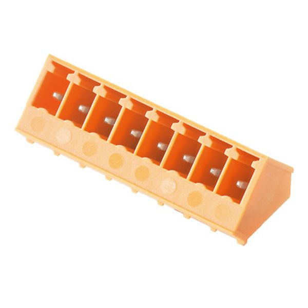 PCB plug-in connector, male header, closed side, THT solder connection, 3.81 mm, Number of poles: 10, 135°, Solder pin length (l): 3.2 mm, tinned, Pale green, Box image 1