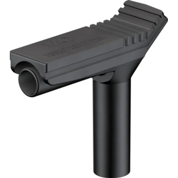 Angle plug adapter, 4 mm plug to 4 mm socket, black, CAT II, 66.9694-21 image 1