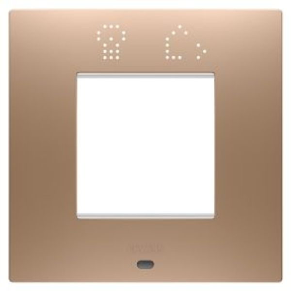 EGO SMART INTERNATIONAL PLATE - IN PAINTED TECHNOPOLYMER - 2 MODULES - SOFT COPPER - CHORUSMART image 1