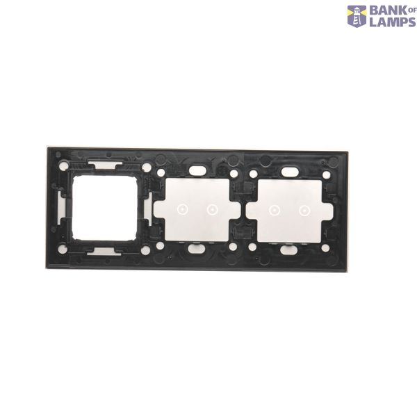 Triple frame, black, chrome base image 2
