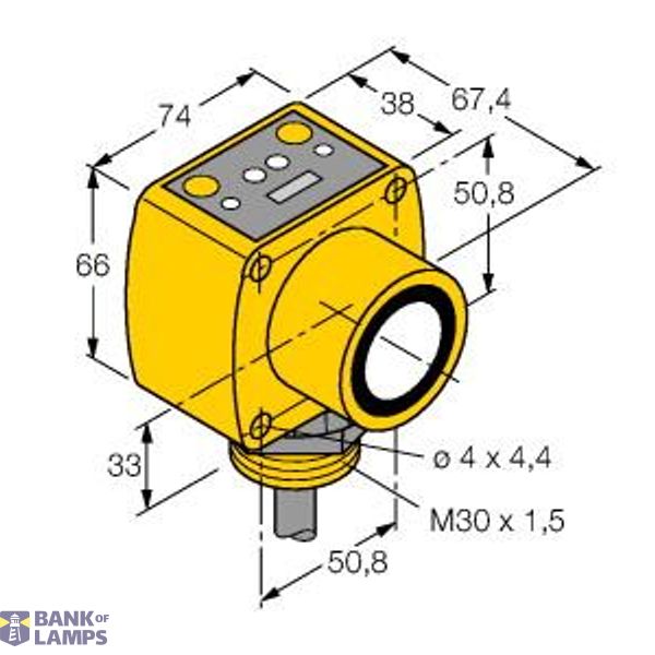 Ultrasonic Sensor diffuse mode sensor   QT50UVR3W image 2