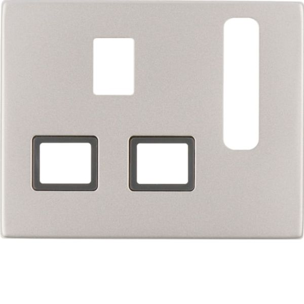 Central part for British standard socket, Berker K.5, high quality. stainless steel. steel image 1