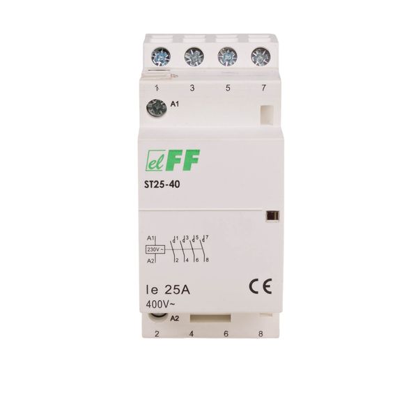 Modular contactor, rail mounting, 4NO contacts, 25A image 2