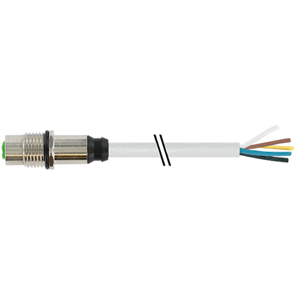 M12 female recept. A-cod. rear PVC 5x0.34 gy UL/CSA 10.0m image 1