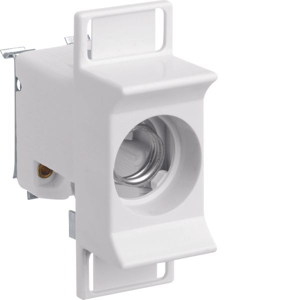 Fuse Base D01 E14 16A 1pole DIN rail cover conductor clip image 1