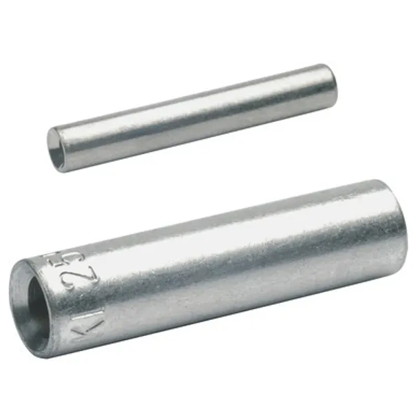 Butt connector, uninsulated, 6.0 mm², metal, 25 mm, SV6 image 1