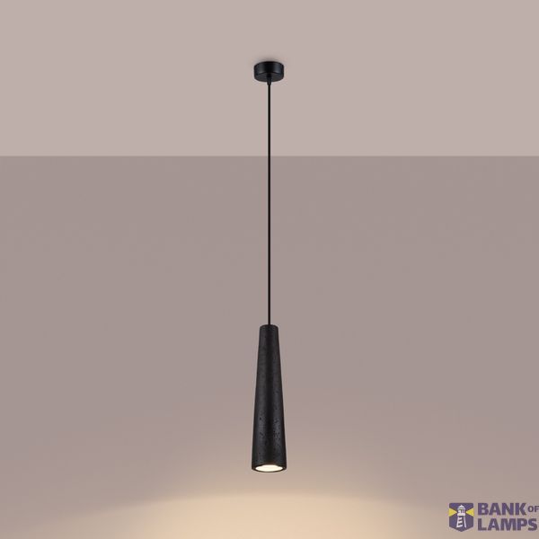 Pendant lamp ELECTRA black concrete image 3