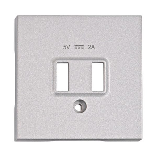 USB Charger Cover, silver image 1