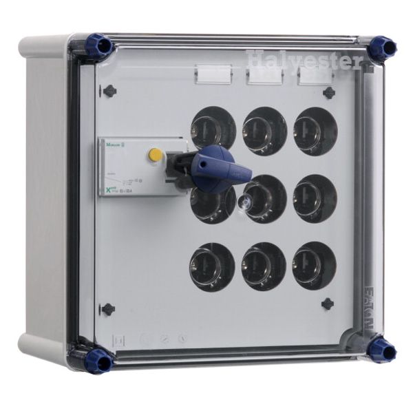 Power enclosure RCCB 63A 300mA + 3x25A+busbar image 1