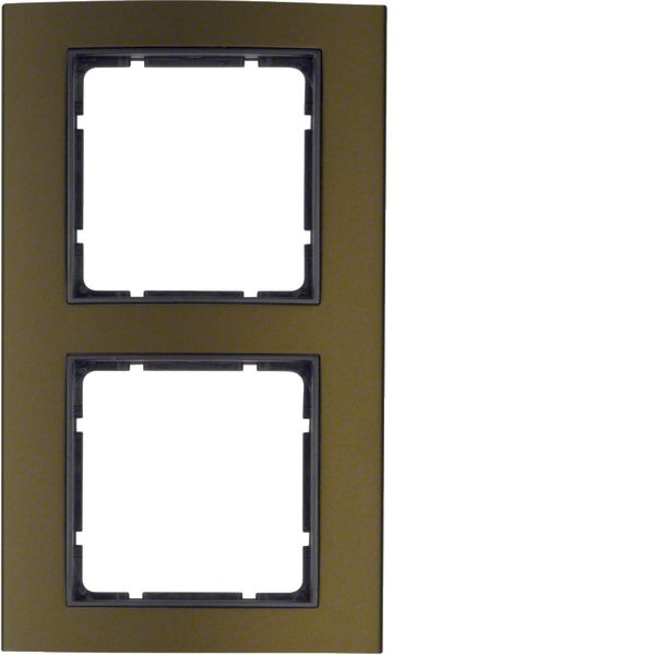 Frame 2gang, B.3, al. brown/ant. matt, al. anodised image 1