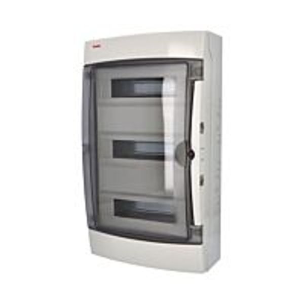 Cabinet ACQUA 3942-TTB, 42TE, 565x326x150mm, transparent plastic door, IP65 image 1