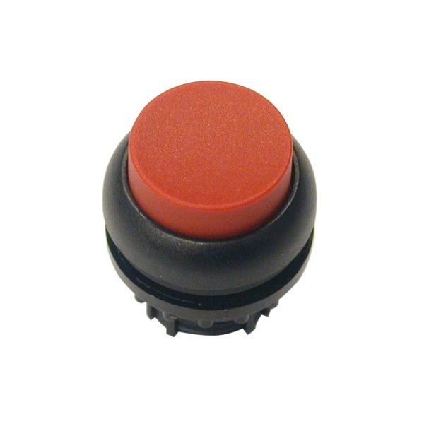 M22S-DH-R Pushbutton, RMQ-Titan, Extended, momentary, red, Blank, Bezel: black image 1