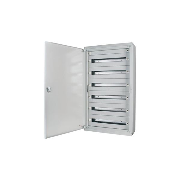 BP-O-400/4-C-W Surface-mount service distribution board with three-point turn-lock, including DIN rails, front plate with 45-mm cutout, W = 400 mm, H = 460 mm image 3