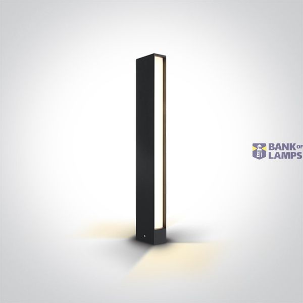 ANTHRACITE BOLLARD 60cm 2x6W WW IP54 100-240V image 1