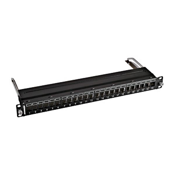 Patchpanel 19" empty sliding for 24 modules (SFA)(SFB), 1U image 1
