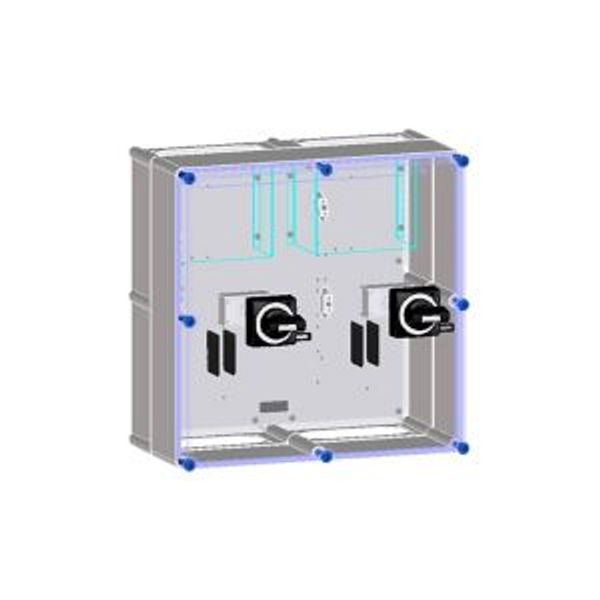 Switch enclosure prepared for 2 NZM1 MCCB 3P image 2