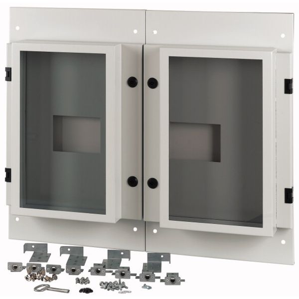 XM2N44F08C-55 Front plate, 2xNZM4, 4p, fixed, W=800mm, IP55, grey image 1