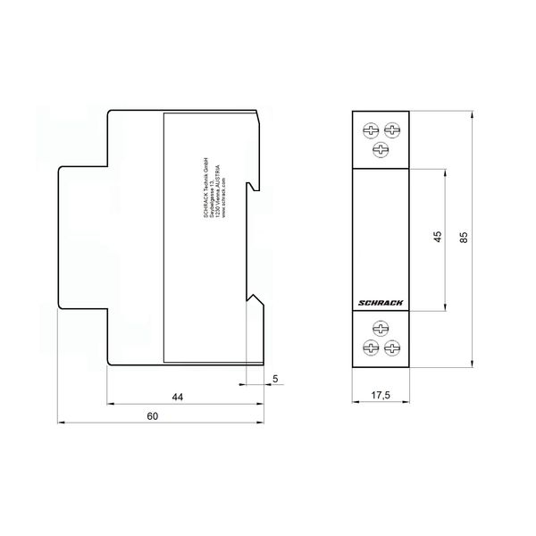 DIN Rail contactor 20A, 2 NO, 24VAC, 1MW, AMPARO image 4