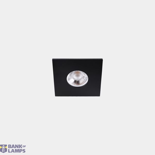 Downlight Play Flat Mini Square Fixed 3.2W LED warm-white 3000K CRI 80 46.9º ON-OFF Black IP54 318lm image 1