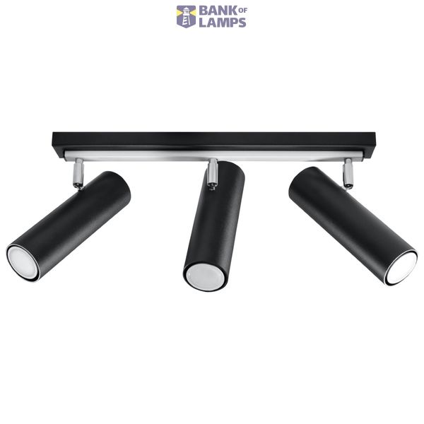 CEILING LAMP DIREZIONE 3 BLACK GU10 3X40W IP20 image 2