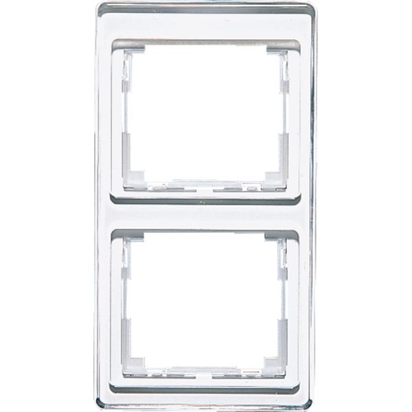 cover frame SL500 alpine white 2-fold vert. image 3