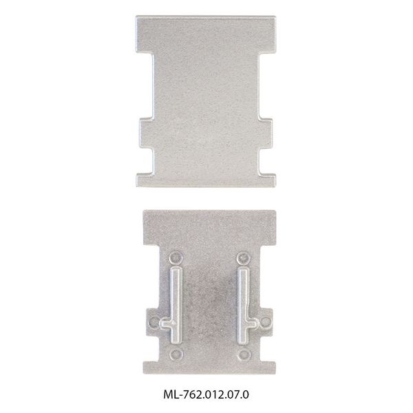 End cap without hole for BK, silver color, 1 pc image 1